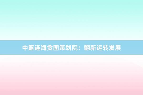 中蓝连海贪图策划院：翻新运转发展